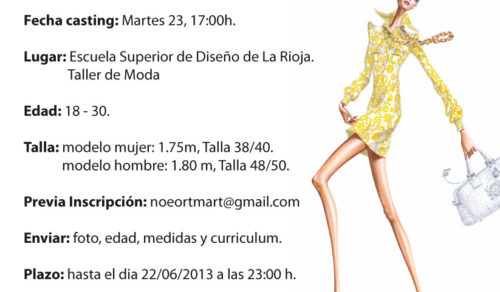 CASTING DE MODELOS PARA EL SEGUNDO DESFILE DE MODA