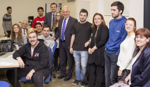 José Ignacio Ceniceros, presidente del Gobierno de La Rioja, visita la ESDIR