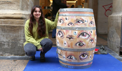 Alumnos de la Esdir en la Semana de arte y comercio de Logroño