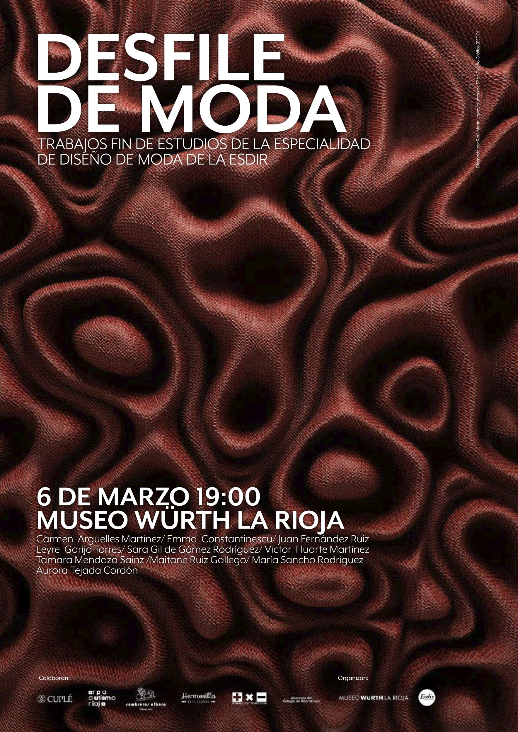 Desfile de Moda en el Museo Würth La Rioja. 6 de marzo a las 19,00h.