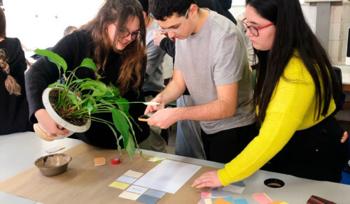 Nere Oria en 1º de diseño gráfico