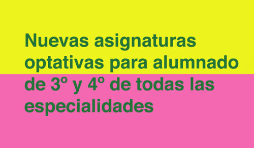 Listado de Optativas para matrícula 2020-21