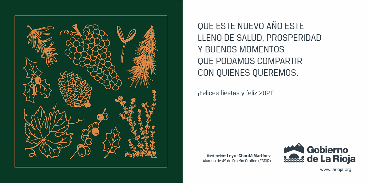 Leyre Chordá diseña la felicitación navideña de la Presidenta del Gobierno de La Rioja