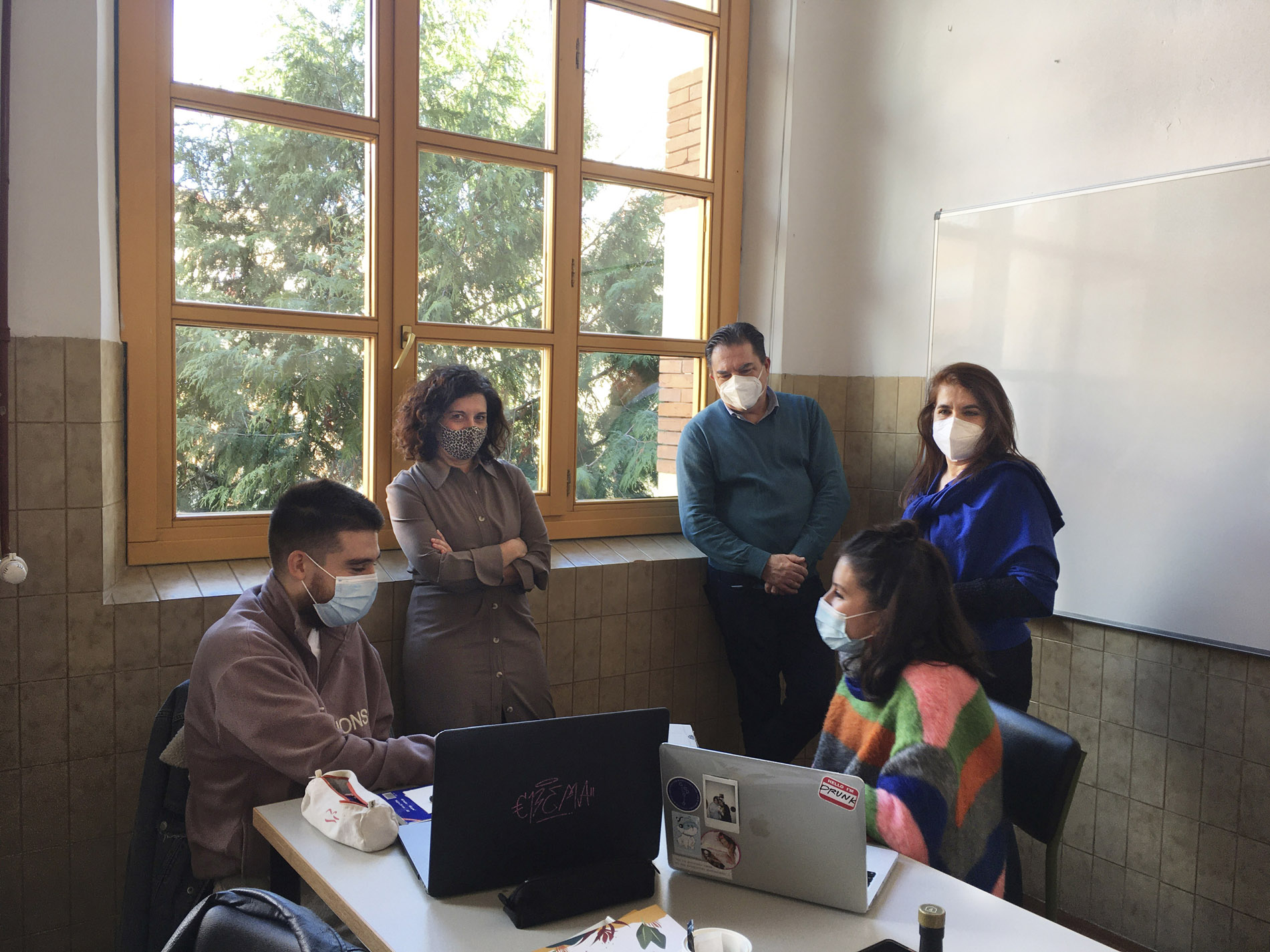 Visita de João y Margarida a la Esdir