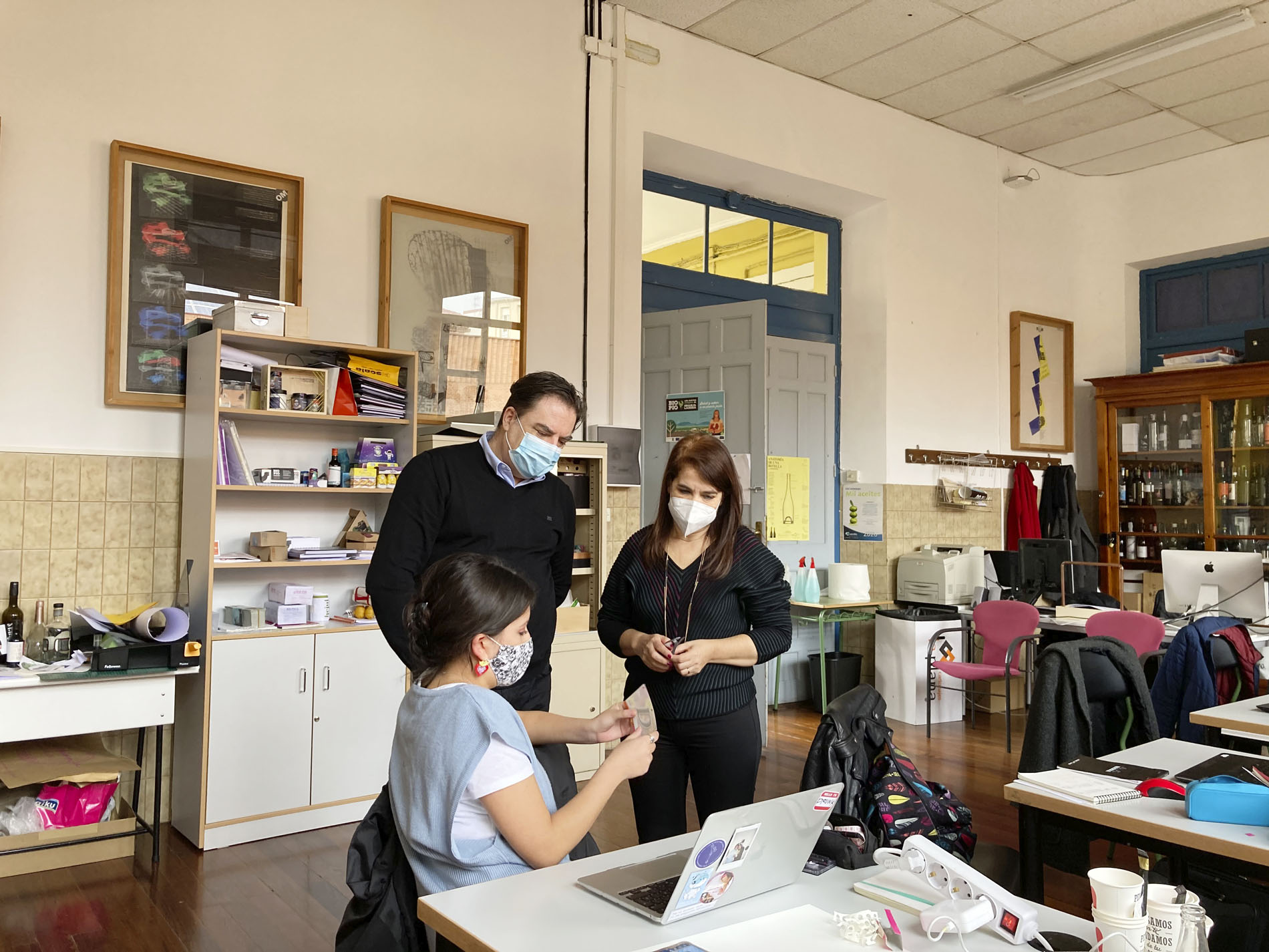 Visita de João y Margarida a la Esdir