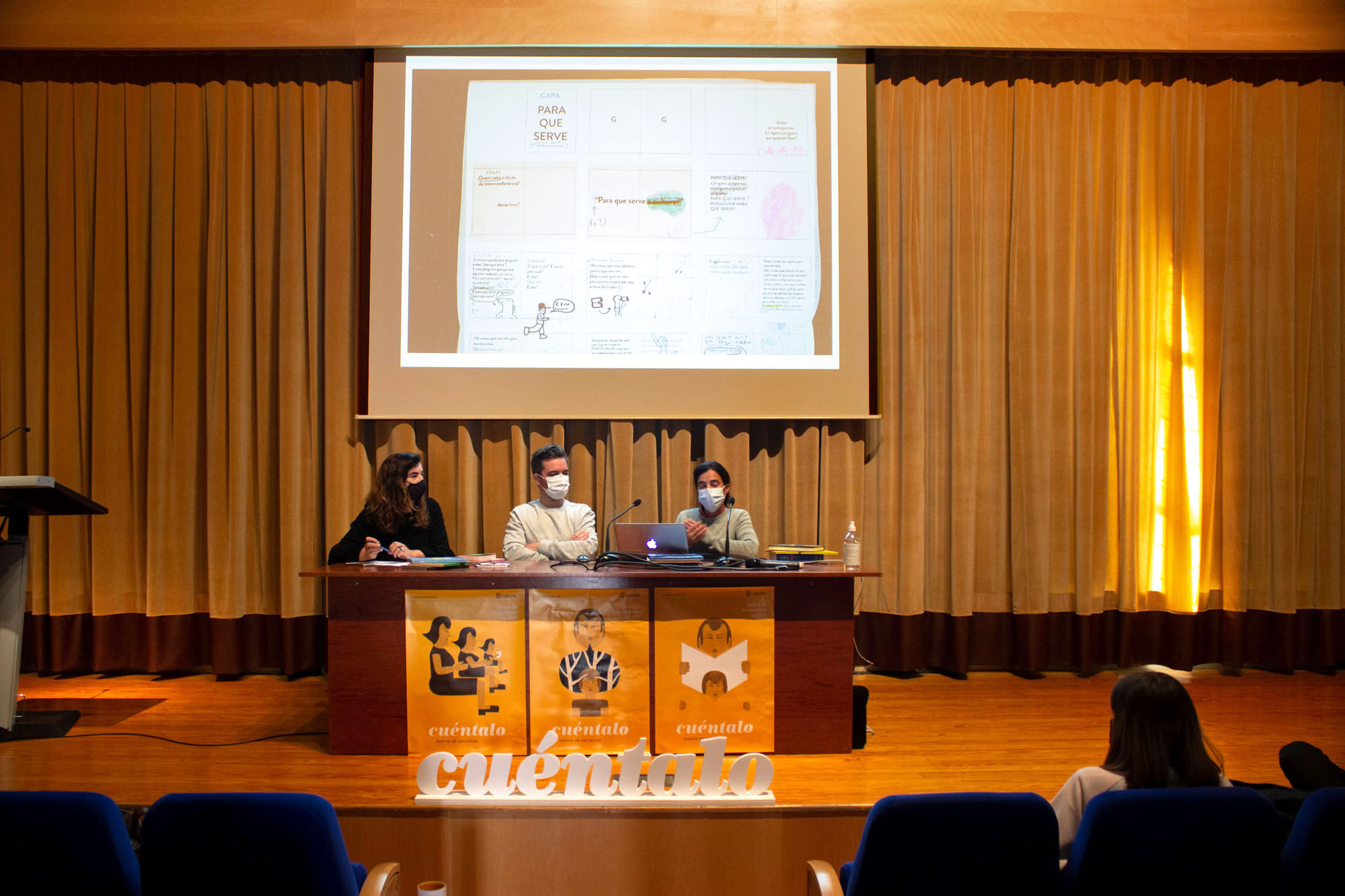 Cuéntalo. Madalena Matoso y Antonio Ladrillo en la Esdir.