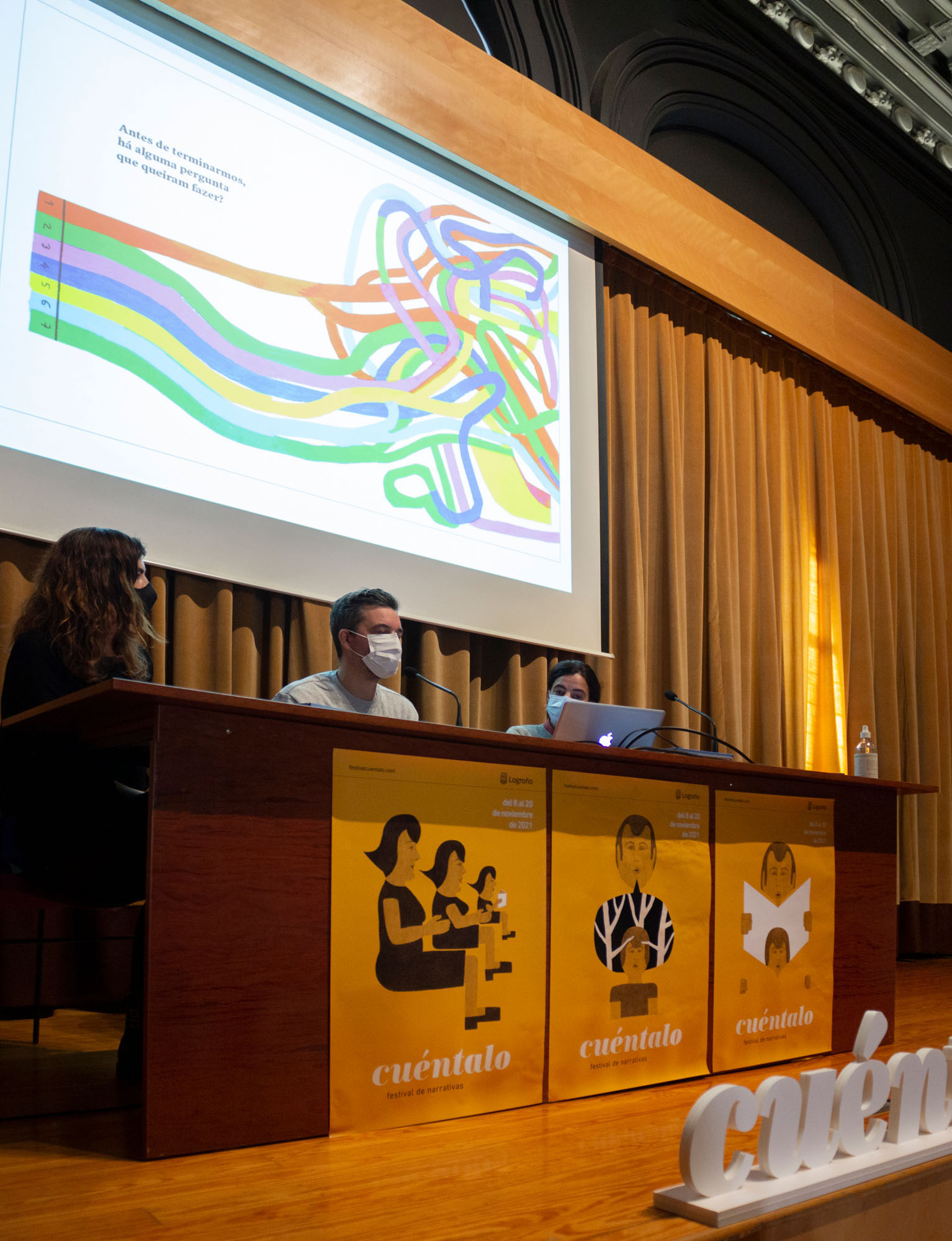 Cuéntalo. Madalena Matoso y Antonio Ladrillo en la Esdir.