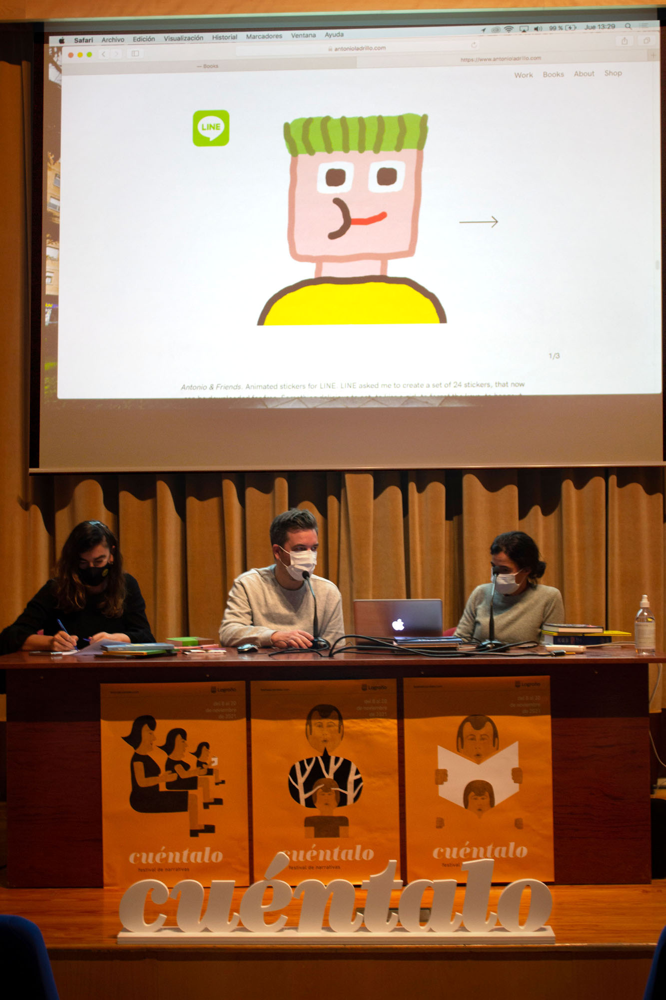 Cuéntalo. Madalena Matoso y Antonio Ladrillo en la Esdir.