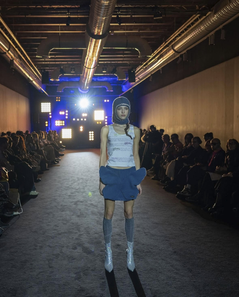 Andrea Godoy en la final del Premio de Moda David Delfín