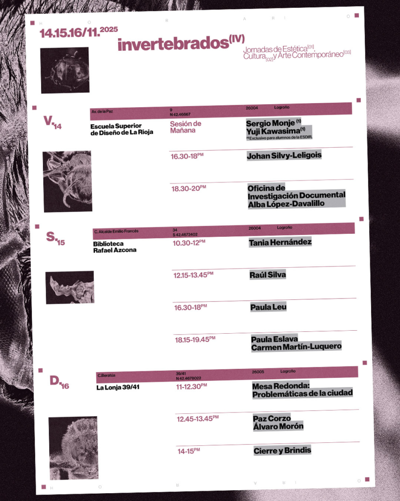 La Esdir acogerá la IV edición de Invertebrados