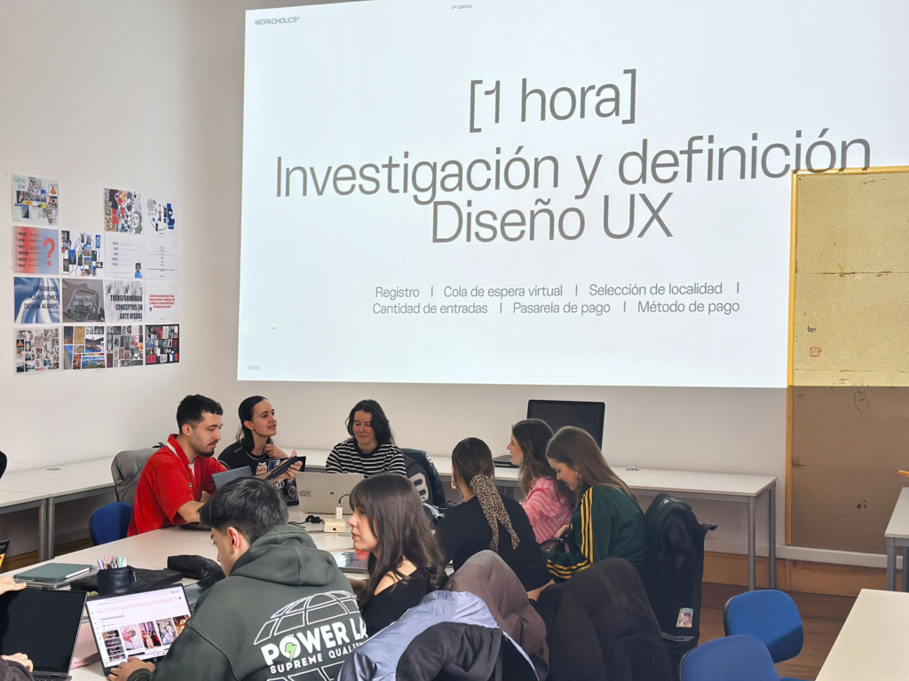 FOMO a los 80, taller de Workoholics para 4º de Gráfico