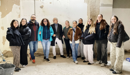 Interiores visita obras de la tienda de Daniel Arnedo