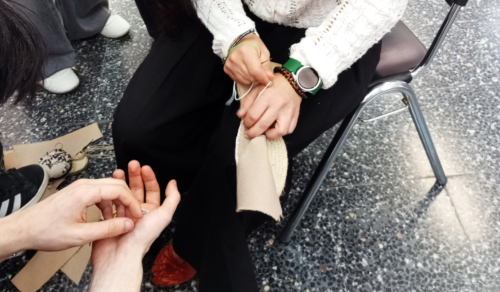 Taller de alpargatas con Saray Berdonces para 3º de moda